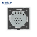 Livolo EU Interruptor remoto estándar 220 ~ 250V Luz de pared Interruptor táctil remoto 2gang 2 vías VL-C702SR-11